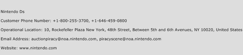 Nintendo Ds Phone Number Customer Service