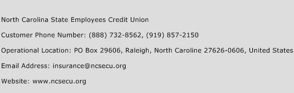 North Carolina State Employees Credit Union Phone Number Customer Service