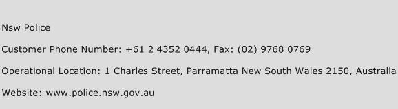 Nsw Police Phone Number Customer Service