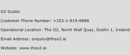 O2 Dublin Phone Number Customer Service