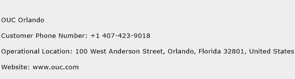 OUC Orlando Phone Number Customer Service