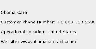 Obama Care Phone Number Customer Service