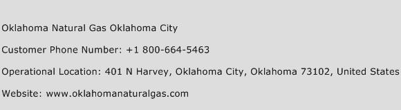 Oklahoma Natural Gas Oklahoma City Phone Number Customer Service