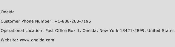 Oneida Phone Number Customer Service