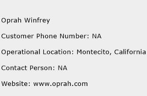 Oprah Winfrey Phone Number Customer Service