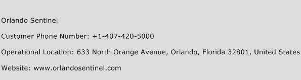 Orlando Sentinel Phone Number Customer Service