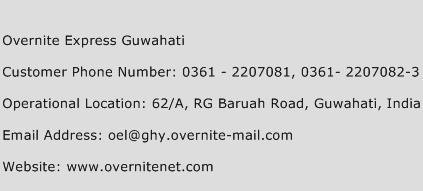 Overnite Express Guwahati Phone Number Customer Service