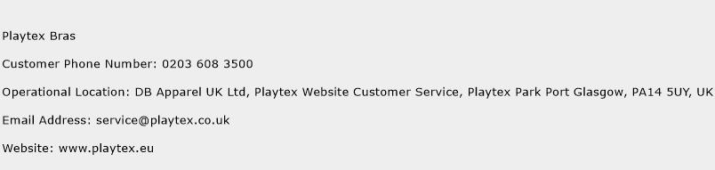 Playtex Bras Phone Number Customer Service