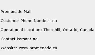 Promenade Mall Phone Number Customer Service