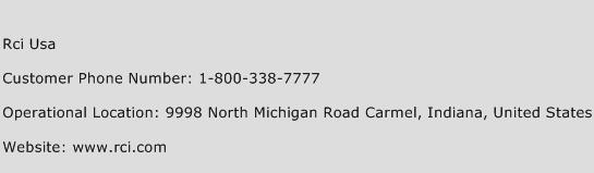 RCI USA Phone Number Customer Service
