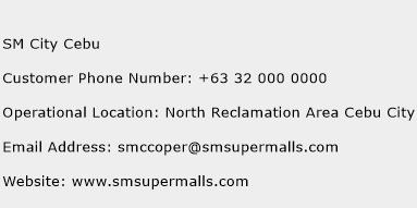 SM City Cebu Phone Number Customer Service
