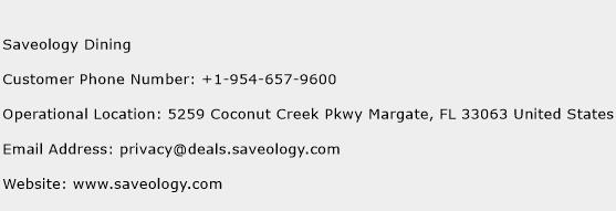 Saveology Dining Phone Number Customer Service