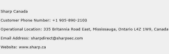 Sharp Canada Phone Number Customer Service