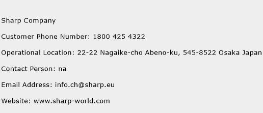 Sharp Company Phone Number Customer Service