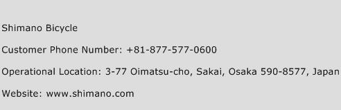 Shimano Bicycle Phone Number Customer Service