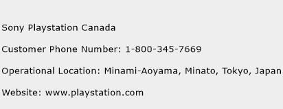 Sony Playstation Canada Phone Number Customer Service