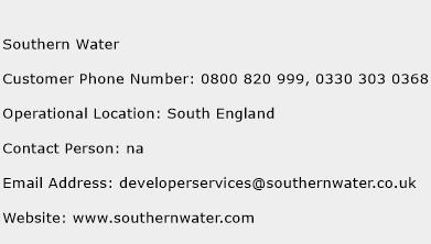 Southern Water Phone Number Customer Service