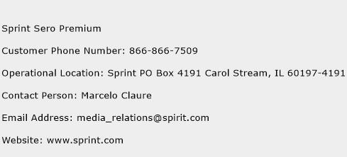 Sprint Sero Premium Phone Number Customer Service