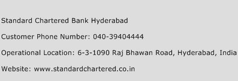 Standard Chartered Bank Hyderabad Phone Number Customer Service