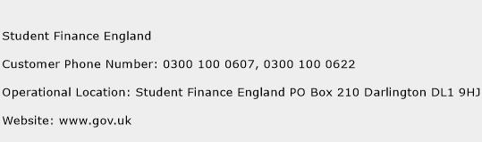 Student Finance England Phone Number Customer Service