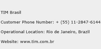 TIM Brasil Phone Number Customer Service