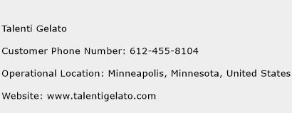 Talenti Gelato Phone Number Customer Service