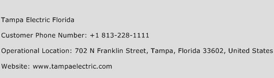 Tampa Electric Florida Phone Number Customer Service