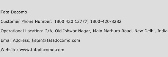 Tata Docomo Phone Number Customer Service