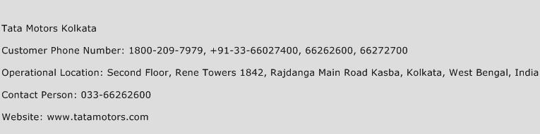 Tata Motors Kolkata Phone Number Customer Service
