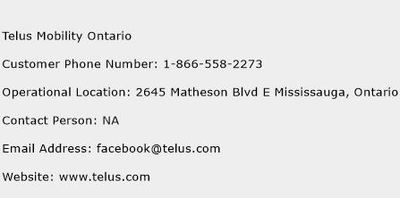 Telus Mobility Ontario Phone Number Customer Service