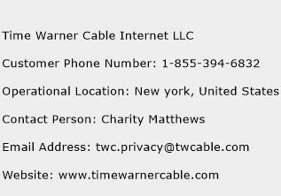 Time Warner Cable Internet LLC Phone Number Customer Service