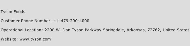 Tyson Foods Phone Number Customer Service