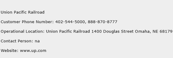 Union Pacific Railroad Phone Number Customer Service