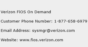 Verizon FiOS On Demand Phone Number Customer Service