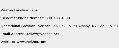 Verizon Landline Repair Phone Number Customer Service