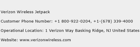Verizon Wireless Jetpack Phone Number Customer Service