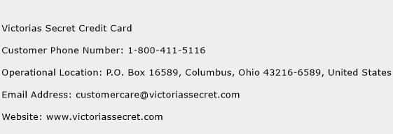 Victorias Secret Credit Card Phone Number Customer Service