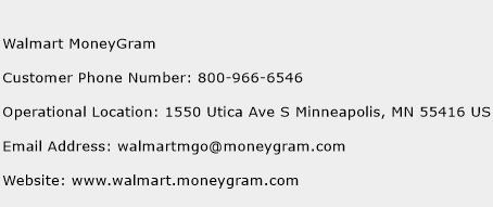 Walmart MoneyGram Phone Number Customer Service