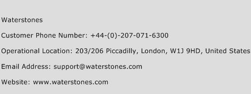 Waterstones Phone Number Customer Service