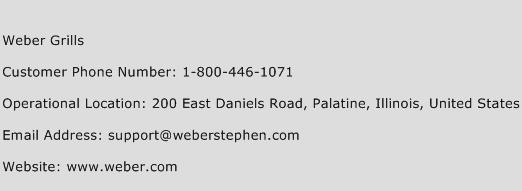 Weber Grills Phone Number Customer Service