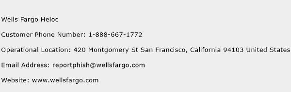 Wells Fargo Heloc Phone Number Customer Service