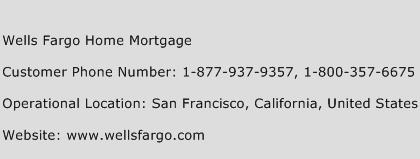 Wells Fargo Home Mortgage Phone Number Customer Service
