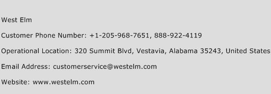 West Elm Phone Number Customer Service