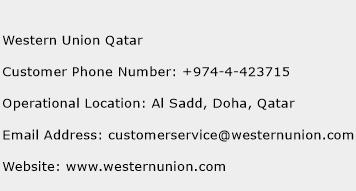 Western Union Qatar Phone Number Customer Service