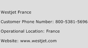 Westjet France Phone Number Customer Service