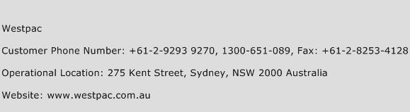 Westpac Phone Number Customer Service