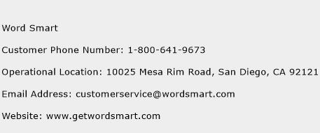 Word Smart Phone Number Customer Service