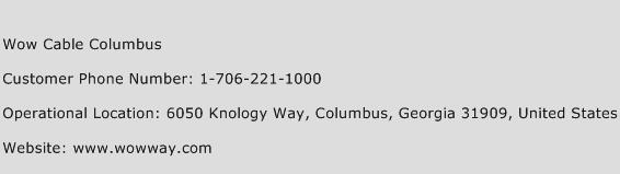 Wow Cable Columbus Phone Number Customer Service