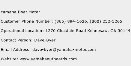 Yamaha Boat Motor Phone Number Customer Service