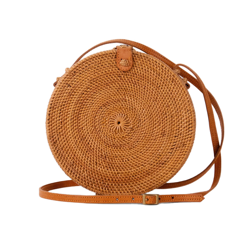 Woven Rattan Crossbody Bag